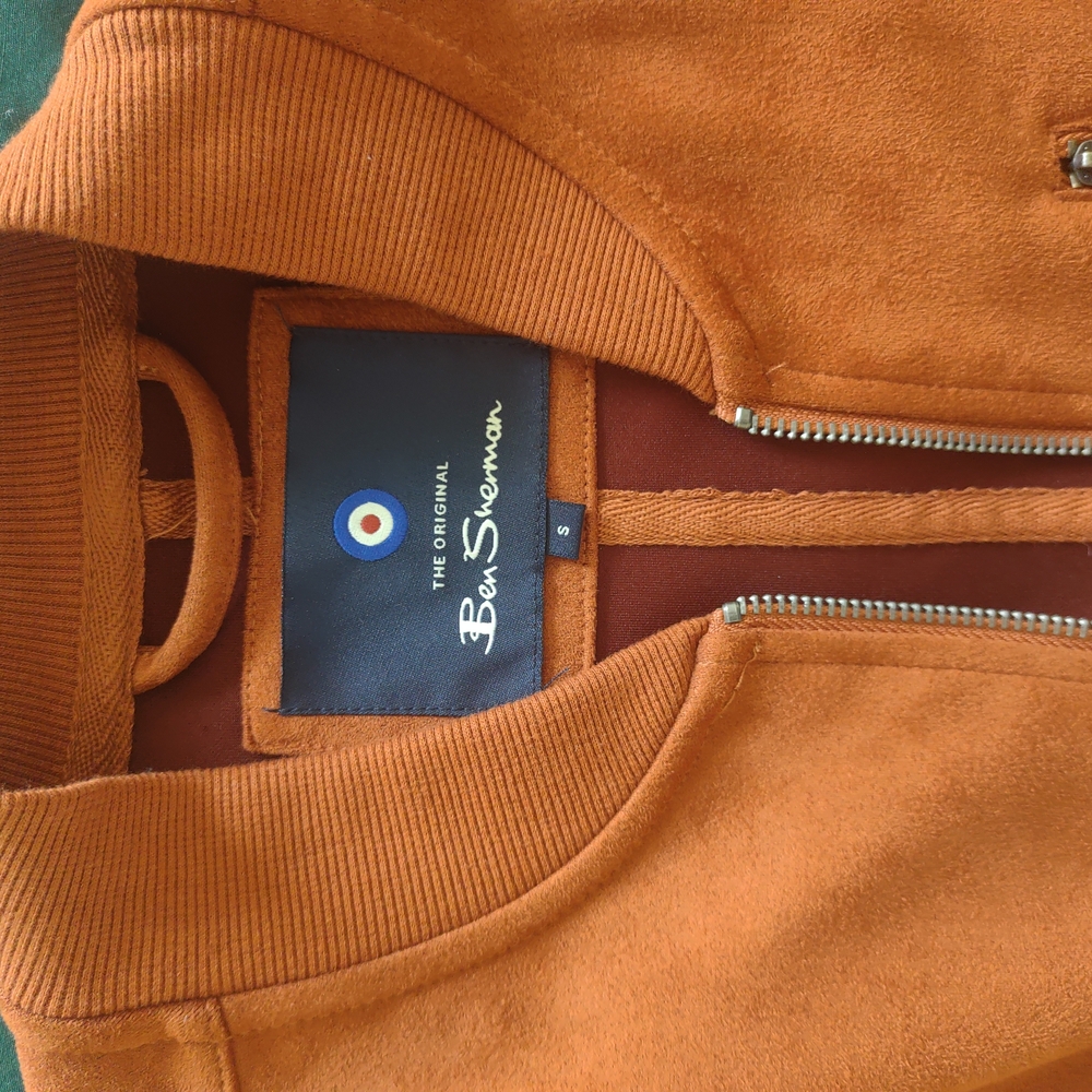 Ben Sherman Rust Suede Jacket Mens  Small S New Without Tags - Picture 4 of 4